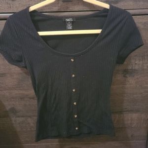 Black fitted shirt